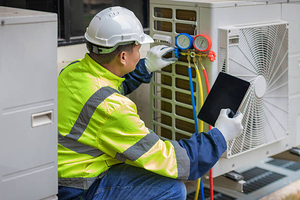 Professional Hvac technician working in Purchase, NY